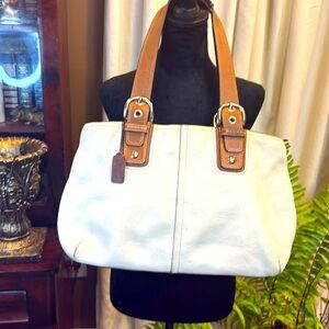 Coach Vintage White Leather Bag